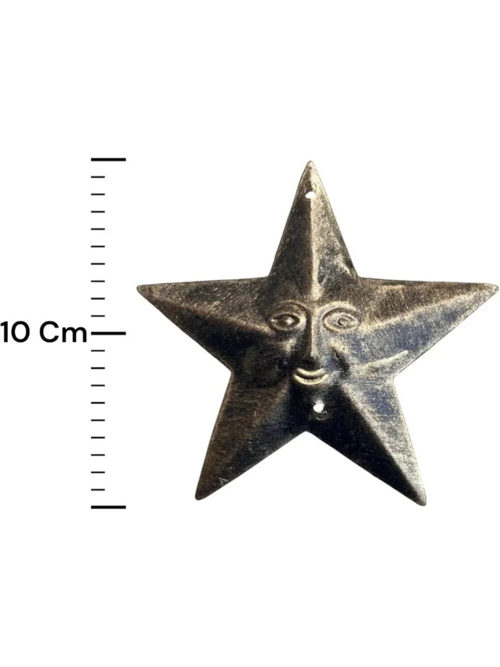 Rustic Sun Moon Star Metal Wall Art Set | 9 Piece Antique Gold Decor for Boho